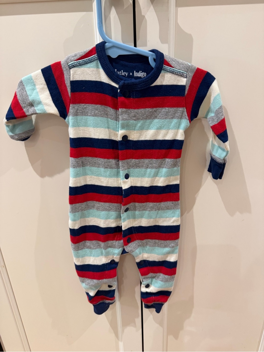 Hatley Indigo 3-6m striped Baby One-Piece in Red, Navy white